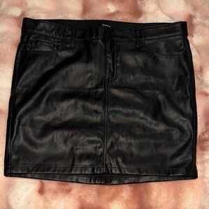 Torrid Black Faux Leather Mini Skirt
